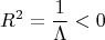 $$R^2=\frac {1}{\Lambda}<0$$