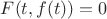 $F(t, f(t))=0$
