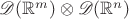 $\mathscr D(\mathbb R^m)\otimes \mathscr D(\mathbb R^n)$