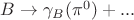 $B \to \gamma_B(\pi^0) + ...$
