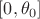 $[0, \theta_0]$