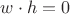 $ w \cdot h =0$