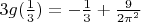 $3g(\frac{1}{3}) = -\frac{1}{3} + \frac{9}{2\pi^2}$