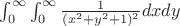 $\int_{0}^{\infty}\int_{0}^{\infty} \frac{1}{(x^2+y^2+1)^2}dxdy$