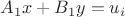 $A_1 x+B_1 y=u_i$