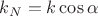 $k_N=k\cos\alpha$ $k_N=k\cos\alpha$