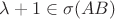 $\lambda+1\in\sigma(AB)$