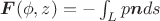 $\boldsymbol F(\phi,z)=-\int_Lp\boldsymbol nds$