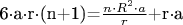 6$\cdot$a$\cdot$r$\cdot$(n+1)=$\frac{n \cdot R^2 \cdot a}{r}$+r$\cdot$a