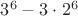 $3^6-3\cdot 2^6$