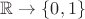 $\mathbb R \to \{0,1\}$