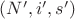 $(N',i',s')$
