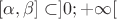 $[\alpha,\beta]\subset ]0;+\infty[$