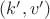 $(k',v')$