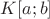 $K\inC[a;b]$