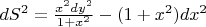 $dS^2=\frac{x^2dy^2}{1+x^2}-(1+x^2)dx^2$