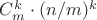 $C_m^k \cdot (n/m)^k$