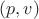 $(p,v)$