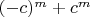 $(-c)^m+c^m$