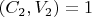 $(C_2, V_2) =1$