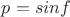 $p=sinf $