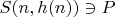 $S(n,h(n))\ni P$
