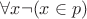 $\forall x\neg(x\in p)$