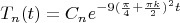 $$T_n(t)=C_ne^{-9(\frac \pi 4+\frac {\pi k} 2)^2t}$$
