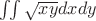 $\iint\limits_{}^{}\sqrt{xy} dx dy$