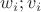 ${w_i;v_i}$