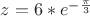 $z=6*e^-^\frac{\pi}{3}$