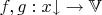 $f,g:x{\downarrow}\to\mathbb V$