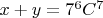 $x+y=7^6C^7$