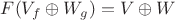 $F(V_f \oplus W_g) = V \oplus W$