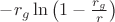 $-r_g\ln\left(1-\frac{r_g}r\right)$