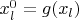 $x_l^0=g(x_l)$