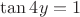 $\tan 4y=1$