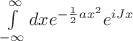 $\int\limits_{-\infty}^\infty dx e^{-{1 \over 2} a x^2} e^{iJx}$