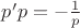 ${p}'p=-\frac{1}{p}$