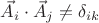 $\vec{A}_i \cdot\vec{A}_j\ne\delta_{ik}$