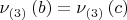 $\[
\nu _{\left( 3 \right)} \left( b \right) = \nu _{\left( 3 \right)} \left( c \right)
\]
$