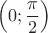 $$\left( 0 ;\frac \pi 2 \right)