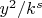 $y^2/k^s$