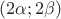$(2\alpha;2\beta)$
