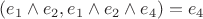 $(e_1\wedge e_2, e_1\wedge e_2\wedge e_4) = e_4$