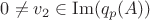 $0 \neq v_2 \in \operatorname{Im}(q_p(A))$