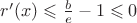 $r'(x) \leqslant \frac b e -1 \leqslant 0$