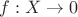 $f:X\to {0}$