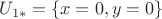 $U_{1\ast}=\{x=0,y=0\}  $