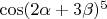 $\cos (2\alpha+3\beta)^5$